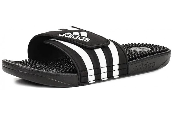 Adidas Adissage черные с белым
