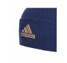 Шапка синяя Adidas Logo мелкой вязки