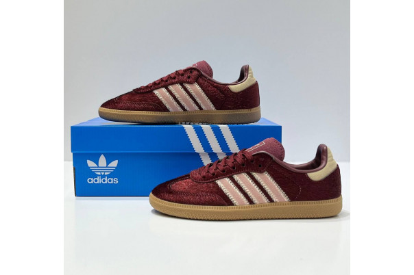 Adidas Samba OG Maroon Sand Strata Pony