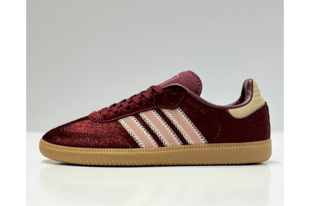 Adidas Samba OG Maroon Sand Strata Pony