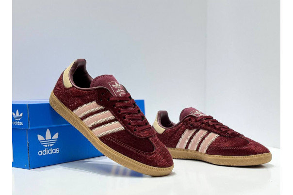 Adidas Samba OG Maroon Sand Strata Pony