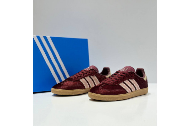 Adidas Samba OG Maroon Sand Strata Pony