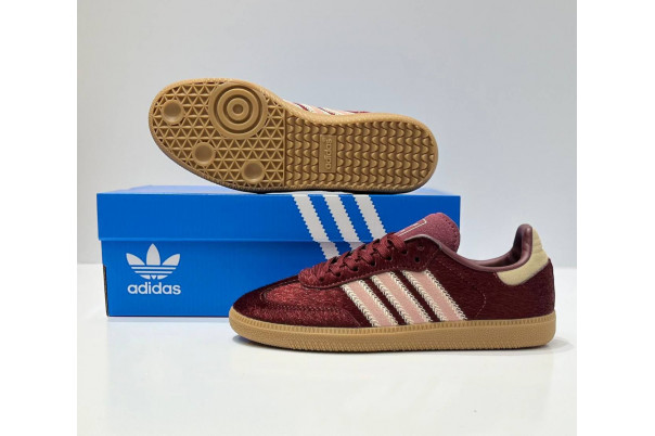 Adidas Samba OG Maroon Sand Strata Pony