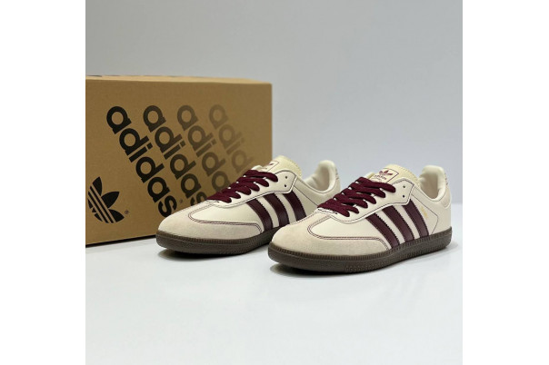Adidas Samba OG Wonder White Maroon