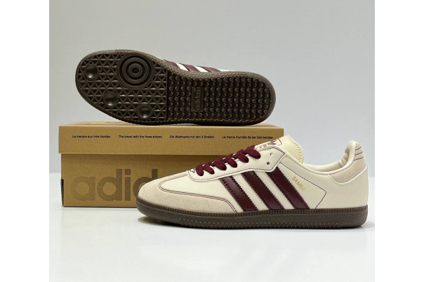 Adidas Samba OG Wonder White Maroon
