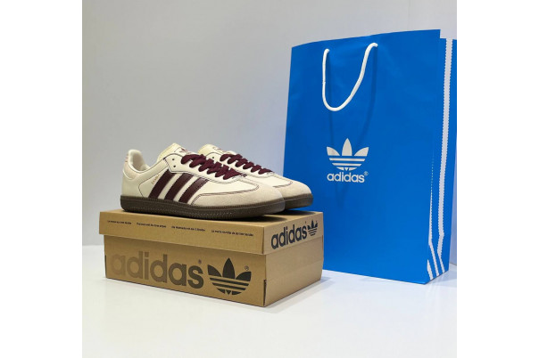 Adidas Samba OG Wonder White Maroon