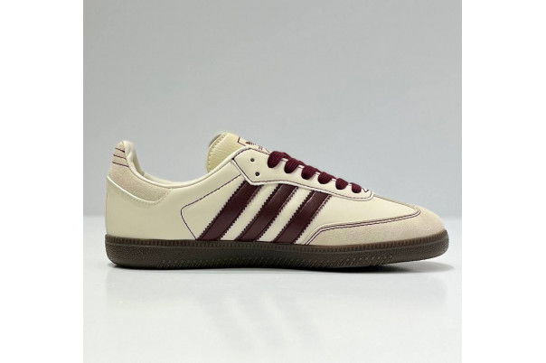 Adidas Samba OG Wonder White Maroon