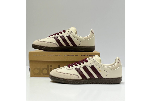 Adidas Samba OG Wonder White Maroon