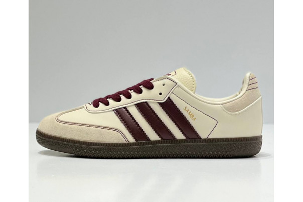 Adidas Samba OG Wonder White Maroon